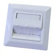 Priză universală cu 3 porturi neechipată - 80x80