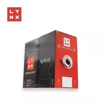 Cablu UTP LYNX Cat5e, PE (FCA), integral din cupru, exterior, negru, cutie 305m