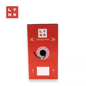 Cablu UTP LYNX Cat5e, PE (FCA), integral din cupru, exterior, negru, cutie 305m
