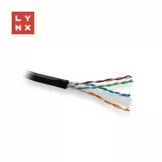 Cablu UTP LYNX, Cat6, PE (FCA), integral din cupru, exterior, negru, cutie 305m