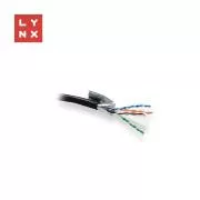 Cablu FTP LYNX Cat6, PE (FCA), integral din cupru, exterior, negru, rolă 305m