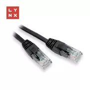 Cablu patch LYNX UTP Cat5e, PVC, CCA, 15m, negru