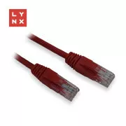 Cablu patch LYNX UTP Cat5e, PVC, CCA, 0.5m, roșu (ambalajul conține 10 buc)