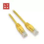 Cablu patch LYNX UTP Cat5e, PVC, CCA, 20m, galben