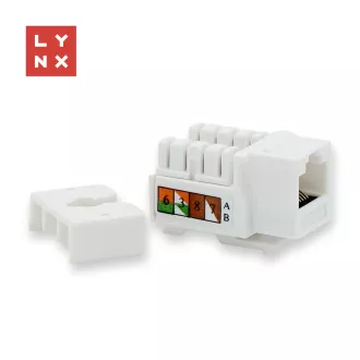 Cablu LYNX Keystone UTP Cat5e, 90 grade, alb