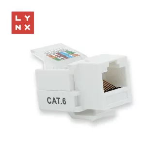Cablu LYNX Keystone UTP Cat6, autofiletant, 90°, alb Cablu LYNX Keystone UTP Cat6, autofiletant, 90°, alb