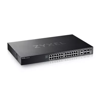Zyxel XGS2220-30, comutator de acces L3, 24x1G RJ45 2x10mG RJ45, 4x10G SFP+ Uplink, inclusiv 1 an NebulaFlex Pro