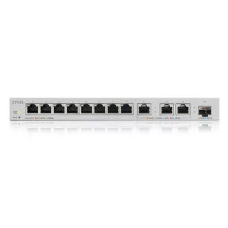 Zyxel XGS1250-12 v2, switch desktop cu 12 porturi Gigabit, administrat web, cu 8 porturi 1G + 3 porturi MultiGig 1/2.5/5/10G + 1 port SFP