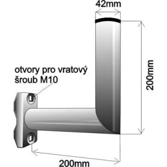 Suport antenă balcon, zinc galvanic, lungime 20 cm
