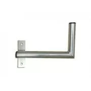 Suport antenă pentru perete lângă fereastră cu curea, montare stânga, zinc galvanic, lungime 25cm, diametru 3.2cm