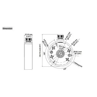 HIKVISION DS-1280ZJ-DM46, mufă cameră HIKVISION DS-1280ZJ-DM46, mufă cameră