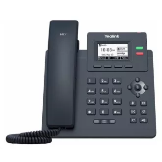 Telefon IP Yealink SIP-T31P, 2, 3" 132x64 grafică, 2x RJ45 10/100, PoE, 2x SIP, cu adaptor