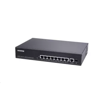 Comutator Vivotek PoE AW-GEL-105A-110, 8xGE PoE (802.3af/at/bt, buget PoE 110W), 1xGbE RJ-45, 1xSFP 100M/1G slot