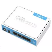 MikroTik hAP Lite (clasic), CPU 650MHz, 32MB RAM, 4x LAN, integrat Wi-Fi de 2,4 GHz, WPS, incl. L4