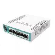 MikroTik Cloud Router Switch CRS106-1C-5S, CPU 400MHz, 128MB RAM, 1xGLAN/SFP, 5xSFP slot, incl. Licenta L5