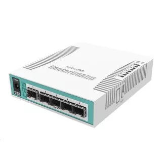 MikroTik Cloud Router Switch CRS106-1C-5S, CPU 400MHz, 128MB RAM, 1xGLAN/SFP, 5xSFP slot, incl. Licenta L5