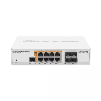 MikroTik Cloud Router Switch CRS112-8P-4S-IN, CPU 400MHz, 128MB RAM, 8xLAN, PoE max. 67W, slot 4xSFP, incl. Licenta L5