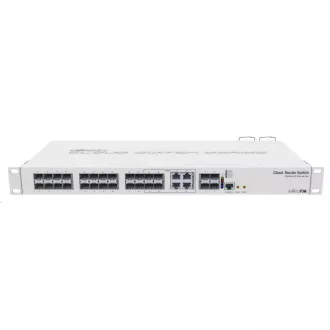 MikroTik Cloud Router Switch CRS328-4C-20S-4S+RM, CPU 800MHz, 512MB RAM, 20x SFP, 4x SFP+, 4x LAN combo, incl. L5