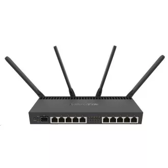 MikroTik RouterBOARDRB RB4011iGS+5HacQ2HnD-IN, procesor quad-core 1.4GHz, 1GB RAM, 10xLAN, 1x SFP+, Wi-Fi 2.4+5GHz (2033Mbps), L5