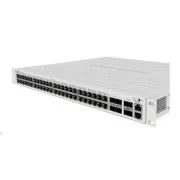 MikroTik Cloud Router Switch CRS354-48P-4S+2Q+RM, CPU 650MHz, 64MB, 1x10/100, 48xGLAN(PoE), 4xSFP+, 2xQSFP, incl. L5