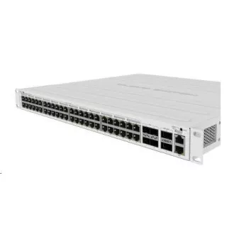 MikroTik Cloud Router Switch CRS354-48P-4S+2Q+RM, CPU 650MHz, 64MB, 1x10/100, 48xGLAN(PoE), 4xSFP+, 2xQSFP, incl. L5