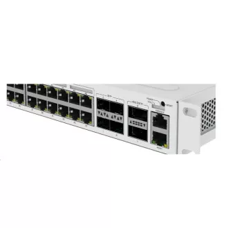 MikroTik Cloud Router Switch CRS354-48P-4S+2Q+RM, CPU 650MHz, 64MB, 1x10/100, 48xGLAN(PoE), 4xSFP+, 2xQSFP, incl. L5