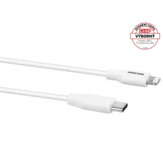 Cablu USB-C AVACOM MFIC-120W - Lightning, certificare MFi, 120cm, alb