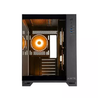 Carcasă CHIEFTEC VISIO, ATX, 1x USB-C 3.2, 2x USB 3.0, 6x ventilator ARGB de 120 mm, negru