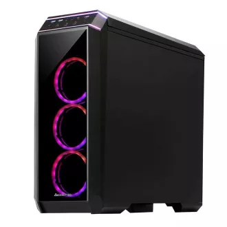 Carcasa CHIEFTEC STALLION II, ATX, 1x USB-C 3.2, 2x USB 3.1, 1x USB 2.0, 4x ventilator RGB de 120 mm, negru