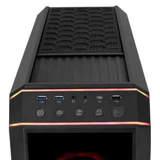 Carcasa CHIEFTEC STALLION II, ATX, 1x USB-C 3.2, 2x USB 3.1, 1x USB 2.0, 4x ventilator RGB de 120 mm, negru