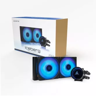 CHIEFTEC Iceberg 240 CPU racire cu apa, 2x120mm ARGB, bloc de apa ARGB, LGA1851, AM5, negru