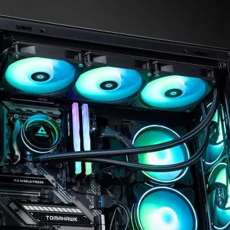 CHIEFTEC Iceberg 360 CPU racire cu apa, 2x360mm ARGB, bloc de apa ARGB, LGA1851, AM5, negru