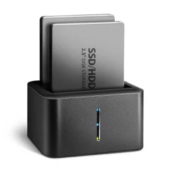 AXAGON ADSA-D25, USB 3.2 Gen 1 - 2x SATA 6G 2.5" SSD/HDD CLONE MINI stație de andocare