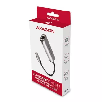 Placă de rețea AXAGON ADE-25RC USB-C 3.2 Gen 1 - 2.5 Gigabit Ethernet, Realtek 8156, instalare automată, gri Placă de rețea AXAGON ADE-25RC USB-C 3.2 Gen 1 - 2.5 Gigabit Ethernet, Realtek 8156, instalare automată, gri
