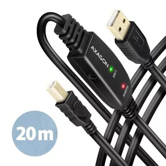 AXAGON ADR-220B, USB 2.0 AM -> Cablu conexiune activă / repetor BM, 20m