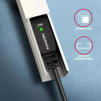 AXAGON ADR-220B, USB 2.0 AM -> Cablu conexiune activă / repetor BM, 20m