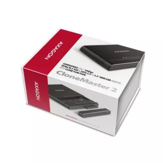 AXAGON ADSA-CC USB-C 10Gbps - Adaptor NVMe M.2 SSD și SATA 2,5"/3,5" SSD/HDD CLONE MASTER 2