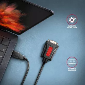 AXAGON ADS-1PSN, USB-A 2.0 - Adaptor / cablu serial RS-232 DB9-M Prolific 1.5m