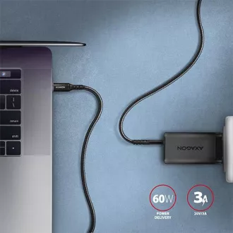AXAGON BUCM-CM15AB, cablu HQ USB-C <-> USB-C, 1.5m, USB 2.0, PD 60W 3A, ALU, împletit, negru AXAGON BUCM-CM15AB, cablu HQ USB-C <-> USB-C, 1.5m, USB 2.0, PD 60W 3A, ALU, împletit, negru