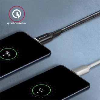 AXAGON BUCM-CM15AB, cablu HQ USB-C <-> USB-C, 1.5m, USB 2.0, PD 60W 3A, ALU, împletit, negru AXAGON BUCM-CM15AB, cablu HQ USB-C <-> USB-C, 1.5m, USB 2.0, PD 60W 3A, ALU, împletit, negru