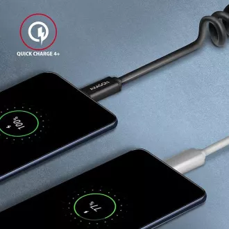 AXAGON BUCM-CM20TB, cablu TWISTER USB-C <-> USB-C, 1.1m, USB 2.0, PD 60W 3A, ALU, tpe, negru