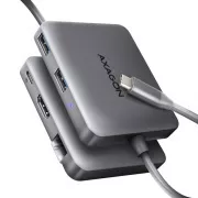 Hub AXAGON HMC-5HL USB 5Gbps, 2x USB-A, HDMI 4k/60Hz, RJ-45 GLAN, PD 100W, cablu USB-C 20cm