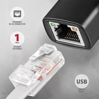 AXAGON ADE-ARC, USB-C 3.2 Gen 1 - Placă de rețea Gigabit Ethernet, Realtek 8153, instalare automată