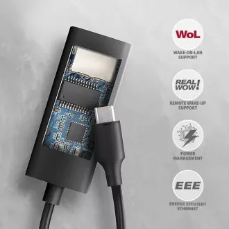 AXAGON ADE-ARC, USB-C 3.2 Gen 1 - Placă de rețea Gigabit Ethernet, Realtek 8153, instalare automată