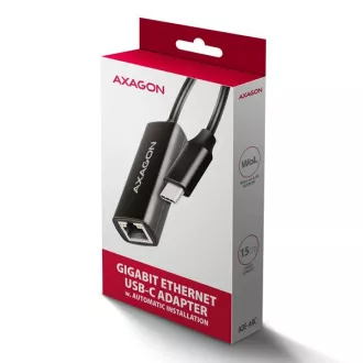 AXAGON ADE-ARC, USB-C 3.2 Gen 1 - Placă de rețea Gigabit Ethernet, Realtek 8153, instalare automată