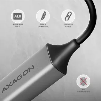 AXAGON ADE-TXCA, USB-C + USB-A 3.2 Gen 1 - Placă de rețea Gigabit Ethernet, Asix AX88179, instalare automată