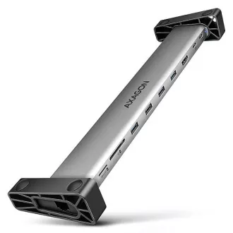 AXAGON HMC-10HLS, hub USB 5Gbps, 4x USB-A, HDMI 4k/60Hz, RJ-45 GLAN, SD/mSD, PD 100W, cablu USB-C 25cm