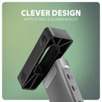 AXAGON HMC-10HLS, hub USB 5Gbps, 4x USB-A, HDMI 4k/60Hz, RJ-45 GLAN, SD/mSD, PD 100W, cablu USB-C 25cm