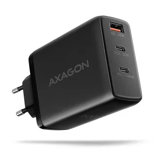 AXAGON ACU-DPQ100, încărcător de rețea GaN 100W, 3x porturi (USB-A + dual USB-C), PD3.0/PPS/QC4+/Apple, negru