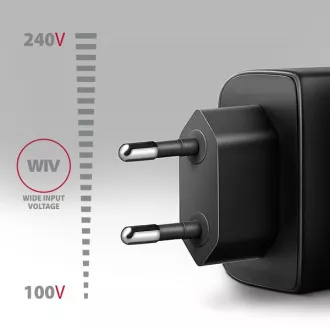 Incarcator de retea AXAGON ACU-PQ45 GaN 45W, 2x porturi (USB-A + USB-C), PD3.0/PPS/QC4+/SFC 2.0/AFC/Apple